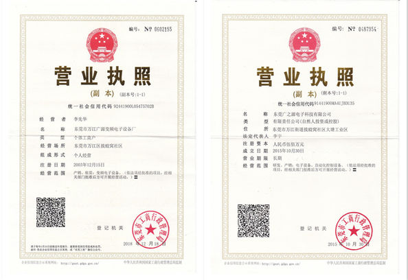 中国 Guangyuan Technology (HK) Electronics Co., Ltd. 認証
